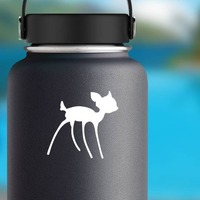 Fawn Deer Sticker on a Water Bottle example