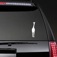 Friendly Giraffe Sticker on a Rear Car Window example