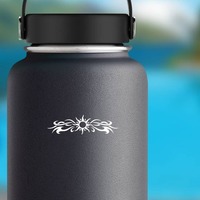 Gothic Sun Border Sticker on a Water Bottle example