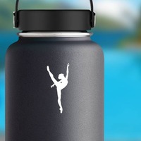 Graceful Dancer Sticker on a Water Bottle example