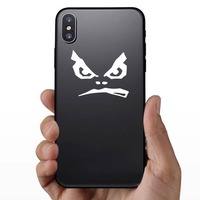 Grumpy Bad Boy Face Sticker on a Phone example