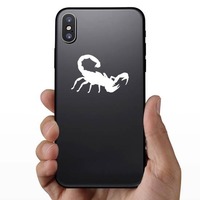 Grumpy Scorpion Sticker on a Phone example