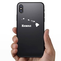 Hawaii And The Hawaiian Islands Sticker on a Phone example