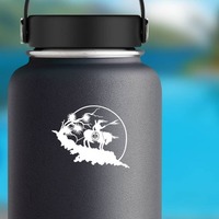 Indian With Spear On A Horse Sticker on a Water Bottle example