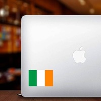 Ireland Flag Sticker on a Laptop example