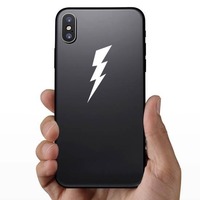 Classic Lightning Bolt Sticker on a Phone example