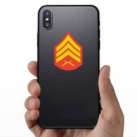 Marine Rank E-5 Sergeant Sticker on a Phone example