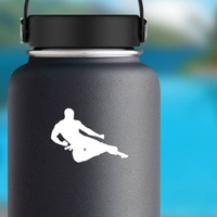 Martial Arts Karate Sticker on a Water Bottle example