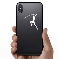 Men's Pole Vaulter Sticker on a Phone example