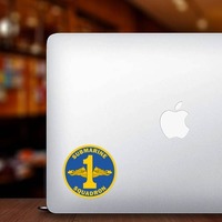 Navy Commander Submarine Squadron 1 Sticker on a Laptop example