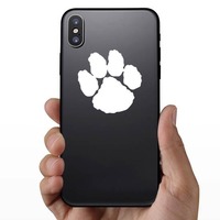 One Paw Print Sticker on a Phone example