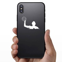 Passing Water Polo Player Sticker on a Phone example