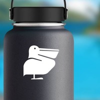 Pelican Bird on a Water Bottle example