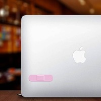 Pink Band Aid Bandage Sticker on a Laptop example