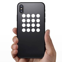 Polka Dot Circle Shapes Sticker on a Phone example