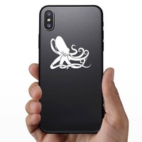 Realistic Octopus Sticker on a Phone example