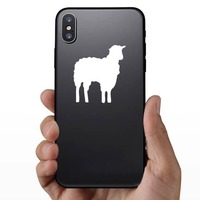 Realistic Sheep Lamb Sticker on a Phone example