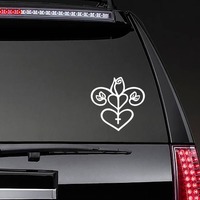 Rose And Hearts Design on a Rear Car Window example