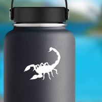 Simple Scorpion Sticker on a Water Bottle example