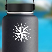 Six Point Star Sticker on a Water Bottle example