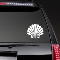 Spirited Seashell Sticker on a Rear Car Window example