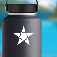 Spirited Star Sticker on a Water Bottle example