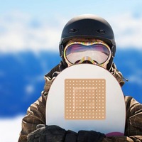 Square Band Aid Bandage Sticker on a Snowboard example