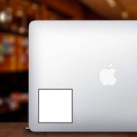 Square Shape Sticker on a Laptop example