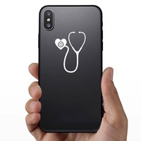 Stethoscope With Heart Sticker on a Phone example