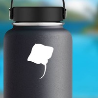 Stingray Manta Ray Sticker on a Water Bottle example