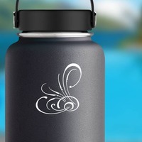 Stunning Decorative Corner Border Sticker on a Water Bottle example