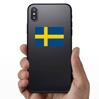 Sweden Flag Sticker on a Phone example