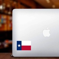 Texas Tx State Flag Sticker on a Laptop example