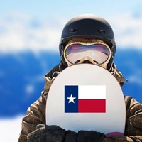 Texas Tx State Flag Sticker on a Snowboard example