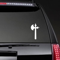 Tomahawk Sticker on a Rear Car Window example