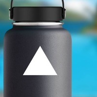 Triangle Shape Sticker on a Water Bottle example