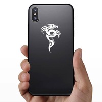 Tribal Dragon Swirl Sticker on a Phone example