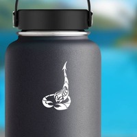 Tribal Scorpion Sticker on a Water Bottle example