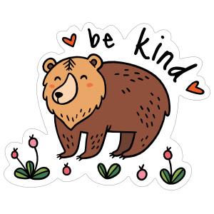 Be Kind Camping Sticker