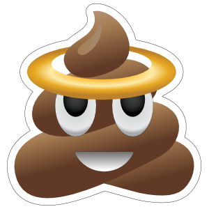 Halo Poop Emoji Sticker