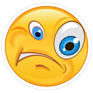 Crazy Confused Emoji Sticker