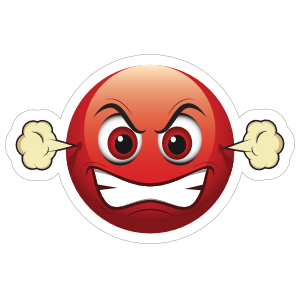 Cute Furious Emoji Sticker