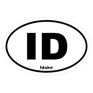 Idaho Id Oval Sticker