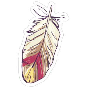 Short Feather Boho Sticker