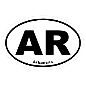 Arkansas Ar Oval Sticker