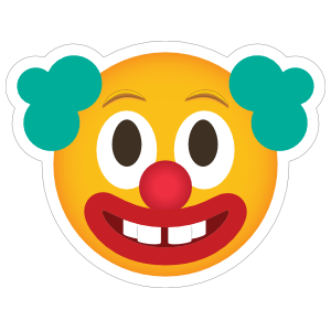 Phone Emoji Sticker Clown