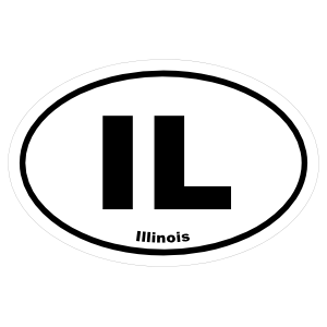 Illinois Il Oval Sticker
