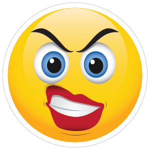 Cute Furious Female Emoji Sticker