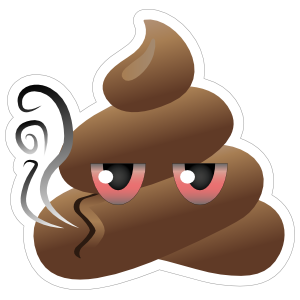 Gettin' High Poop Emoji Sticker