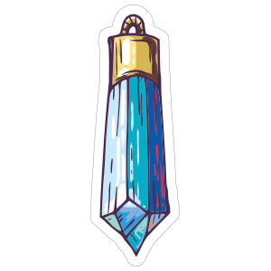 Blue Crystal Charm Boho Sticker